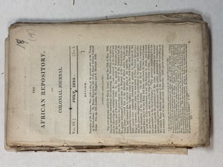 THE AFRICAN REPOSITORY, AND COLONIAL JOURNAL. FOURTEEN NUMBERS 1828-1834.