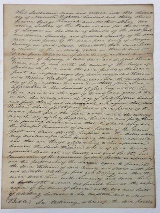 Item #42151 MORGAN COUNTY CONTRACT OF INDENTURE BETWEEN ILLINOIS JUSTICES OF THE PEACE, AND...