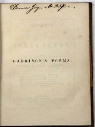 SONNETS AND OTHER POEMS.