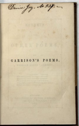 SONNETS AND OTHER POEMS.