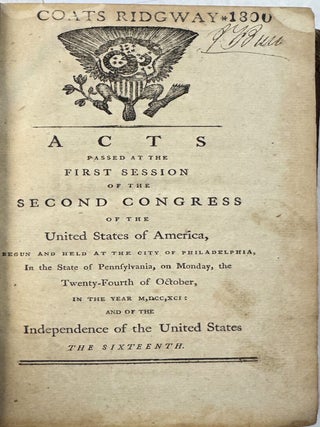 THE LAWS OF THE UNITED STATES OF AMERICA. IN THREE VOLUMES.
