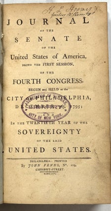 Item #42223 JOURNAL OF THE SENATE OF THE UNITED STATES OF AMERICA, BEING THE FIRST SESSION, OF...