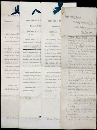 DISTRICT COURT OF THE UNITED STATES. MASSACHUSETTS, SS. THE "GEORGIA" AND CARGO [IN PRIZE. Confederate SS Georgia.