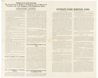 Item #42258 REGULATIONS FOR THE ELECTION OF MEMBERS OF CONGRESS AND OF ELECTORS OF PRESIDENT AND...