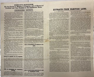 REGULATIONS FOR THE ELECTION OF MEMBERS OF CONGRESS AND OF ELECTORS OF PRESIDENT AND VICE PRESIDENT OF THE CONFEDERATE STATES. . . EXTRACTS FROM ELECTION LAWS.