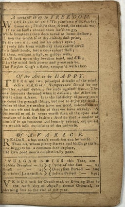 AN ASTRONOMICAL DIARY: OR, ALMANACK; FOR THE YEAR OF CHRISTIAN AERA, 1780. BEING LEAP YEAR, AND THE FOURTH YEAR OF THE INDEPENDENT STATES OF AMERICA.
