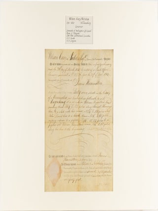 Item #42288 MONONGALIA COUNTY VIRGINIA [NOW WEST VIRGINIA], SIXTY ACRE LAND GRANT, 2 SEPTEMBER...
