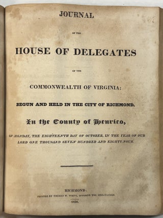 JOURNAL OF THE HOUSE OF DELEGATES OF THE COMMONWEALTH OF VIRGINIA; BEGUN AND HELD IN THE TOWN OF RICHMOND, IN THE COUNTY OF HENRICO, ON MONDAY, THE SEVENTH DAY OF MAY, IN THE YEAR OF OUR LORD [1781].