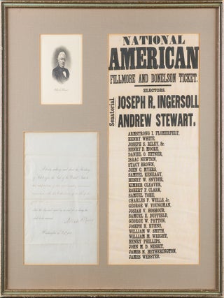 Item #42290 NATIONAL AMERICAN FILLMORE AND DONELSON TICKET. ELECTORS. JOSEPH R. INGERSOLL |...