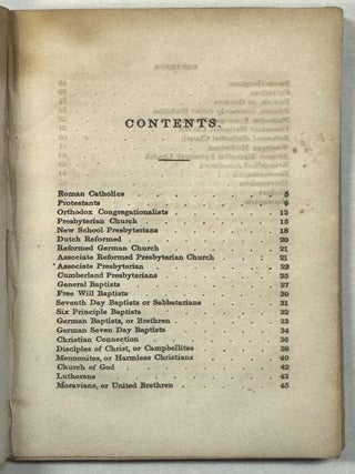A HISTORY OF ALL DENOMINATIONS OF CHRISTIANS IN THE UNITED STATES, THEIR DOCTRINES, USAGES, ETC.