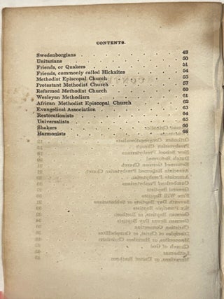 A HISTORY OF ALL DENOMINATIONS OF CHRISTIANS IN THE UNITED STATES, THEIR DOCTRINES, USAGES, ETC.