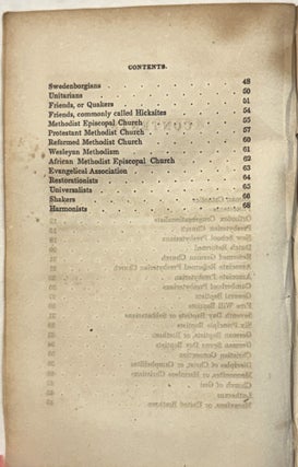 A HISTORY OF ALL DENOMINATIONS OF CHRISTIANS IN THE UNITED STATES, THEIR DOCTRINES, USAGES, ETC.
