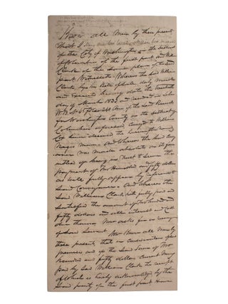 Item #42303 THE ESTATE OF WILLIAM COX OF WASHINGTON, D. C., BY HIS EXECUTOR MARY ANN COX, CONVEYS...