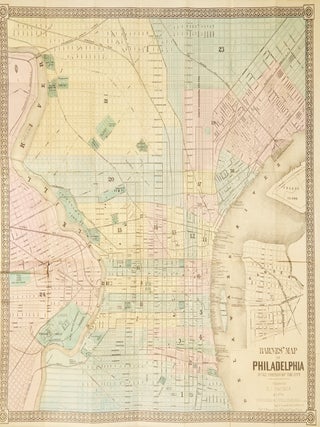 Item #42310 BARNES' MAP BUILT PORTIONS OF PHILADELPHIA. R. L. Barnes