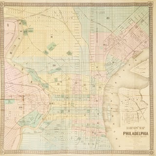 Item #42310 BARNES' MAP BUILT PORTIONS OF PHILADELPHIA. R. L. Barnes