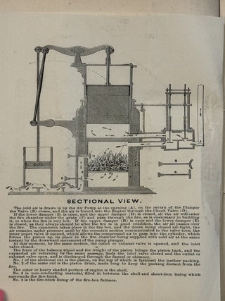 ROPER CALORIC ENGINE CO. INCORPORATED 1869. MANUFACTURERS OF CALORIC OR HOT AIR ENGINES, UPON ENTIRELY NEW PRINCIPLES. OFFICE & SHOWROMS, NO. 49 CORTLANDT ST., NEW YORK.