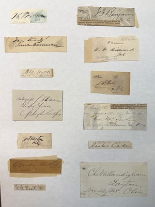 Item #42375 AUTOGRAPHS OF TWELVE PROMINENT MEN ENGAGED IN MILITARY OR POLITICAL SERVICE DURING...