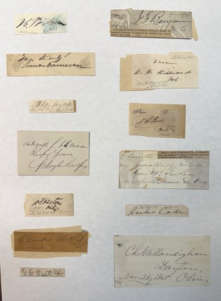 Item #42375 AUTOGRAPHS OF TWELVE PROMINENT MEN ENGAGED IN MILITARY OR POLITICAL SERVICE DURING...
