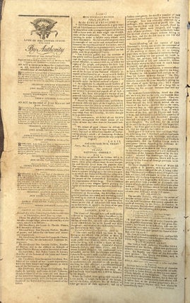 GAZETTE OF THE UNITED STATES, WEDNESDAY, AUGUST 11, 1790, PRINTING PRESIDENT GEORGE WASHINGTON'S REPLY TO THE ADDRESS OF THE CONVENTION OF THE UNIVERSAL CHURCH, UNEQUIVOCALLY ENDORSING RELIGIOUS LIBERTY AND "FREE INQUIRY" FOR EVERY PERSON.