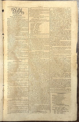 GAZETTE OF THE UNITED STATES, WEDNESDAY, AUGUST 11, 1790, PRINTING PRESIDENT GEORGE WASHINGTON'S REPLY TO THE ADDRESS OF THE CONVENTION OF THE UNIVERSAL CHURCH, UNEQUIVOCALLY ENDORSING RELIGIOUS LIBERTY AND "FREE INQUIRY" FOR EVERY PERSON.