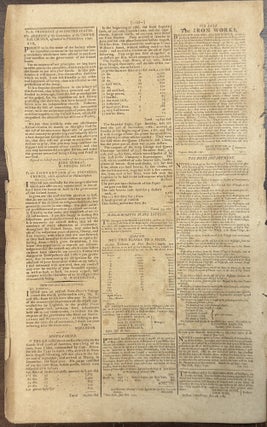 GAZETTE OF THE UNITED STATES, WEDNESDAY, AUGUST 11, 1790, PRINTING PRESIDENT GEORGE WASHINGTON'S REPLY TO THE ADDRESS OF THE CONVENTION OF THE UNIVERSAL CHURCH, UNEQUIVOCALLY ENDORSING RELIGIOUS LIBERTY AND "FREE INQUIRY" FOR EVERY PERSON.