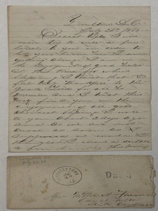 Item #42429 TENALLYTOWN D. C. JULY 26TH 1864. DEAREST WIFE, I WILL NOW TRY TO WRITE A FEW LINES...