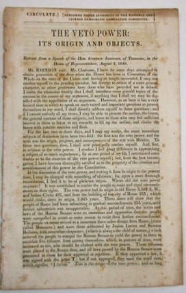 Item #7855 CIRCULATE. ] PUBLISHED UNDER AUTHORITY OF THE NATIONAL AND JACKSON DEMOCRATIC...