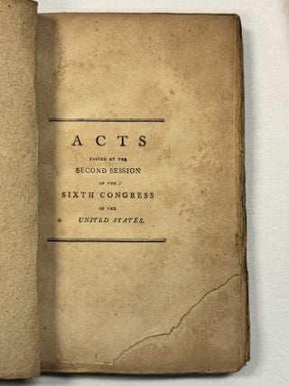 ACTS PASSED AT THE SECOND SESSION OF THE SIXTH CONGRESS OF THE UNITED STATES.